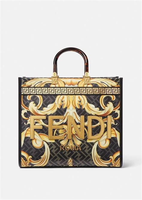 fendi x versace tote|Fendi Versace bag.